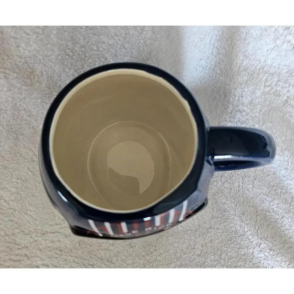 2020 Top Gun Navy Pilot Maverick Helmet Coffee Mug Cup Blue 4" Ceramic 20oz - Picture 2 of 10
